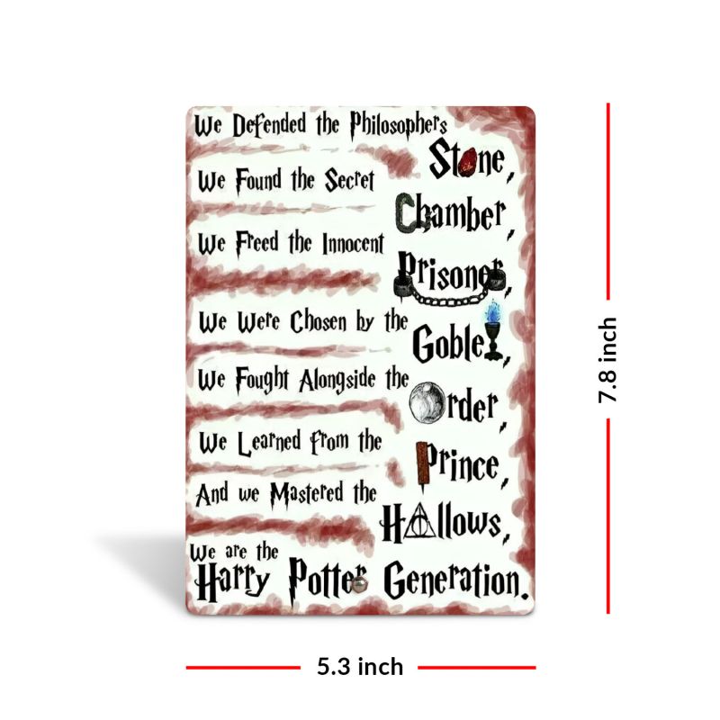 Acrylic Harry Potter Quote Printed Tabletop Frame for Bedroom, Living Room & Office Harry Potter Theme Return Gift Birthday Gift For Kids, Friends & Harry Potter Fans